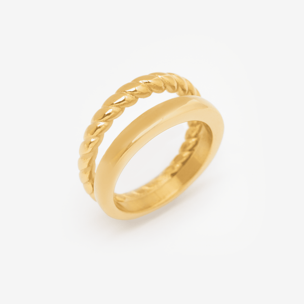 18K GOLD AMELIA DOUBLE BAND RING