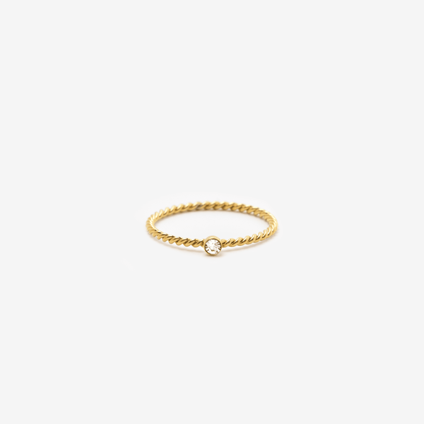 18k Gold Bead Ring